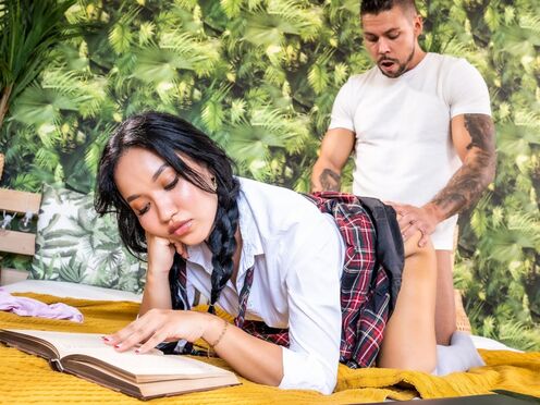 Latin Asia gets pounded by her horny housemate Angelo!