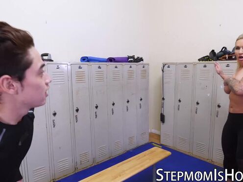 Tatted Ryan Conner perfect ass tapped in locker room