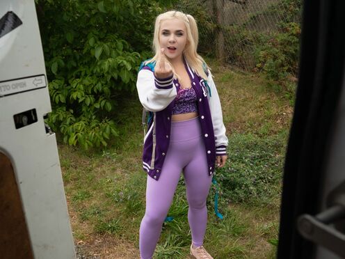 Filthy Euro Tart Ellie Shou Gets Face Screwed & Spanked in Van