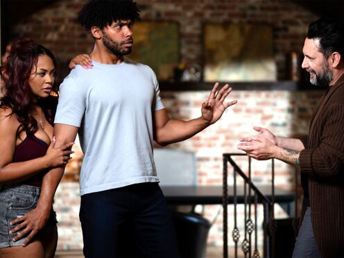 Black MILF nanny double penetration fuck by Boyfriend & neighbor