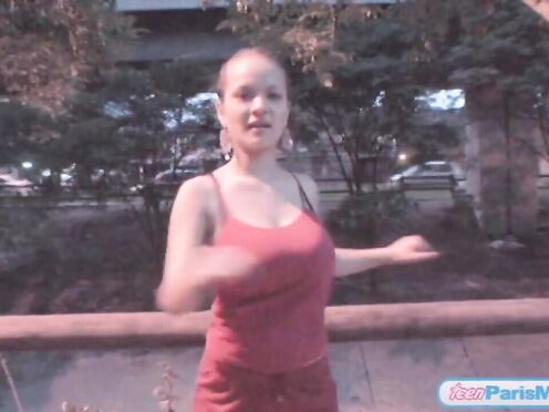 Sexy titty teen gets tits out