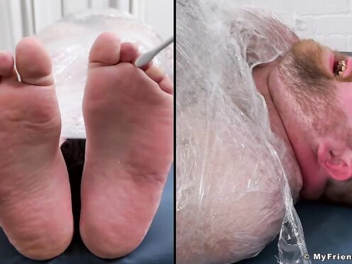 MyFriendsFeet: Tommy Bearhama gets mummified & giggles with feet tickles