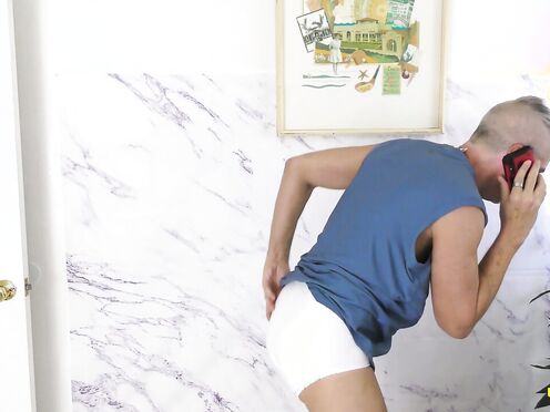 ManPuppy: Richard Lennox Tests His New Stretchy Undies By Giving Himself Wedgies