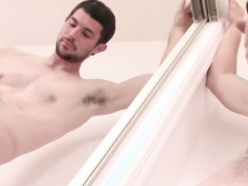 StraightNakedThugs: Handsome Hunk Hunter Get His Meat Out & Delivers Big Mess