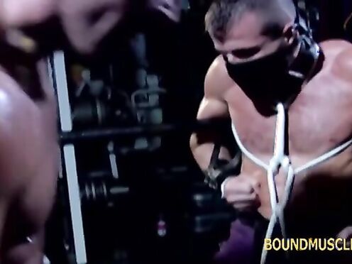 BoundMucleJocks: Bryce Pierce Dominates & Torments Luca Ciccone With Clamps