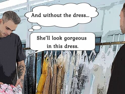 A Dress Shop Encounter