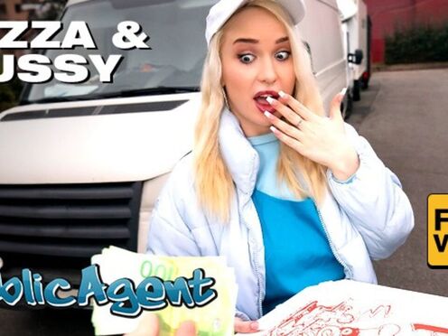 Creamy Pizza Delivery Chick Gets Ripped & Banged