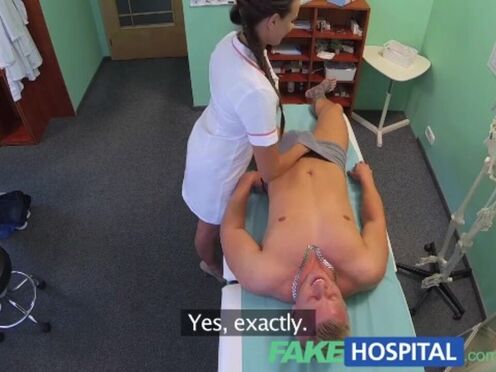 Nurse Swallows Cum in Office