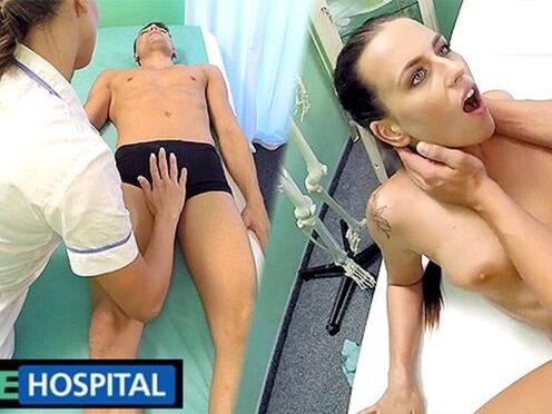 Sensual Nurse in Outfit Gives More than a Massage