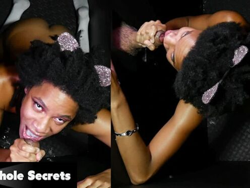 Myste Vixen's Gloryhole Debut - POV Throat Filled with Cumshots