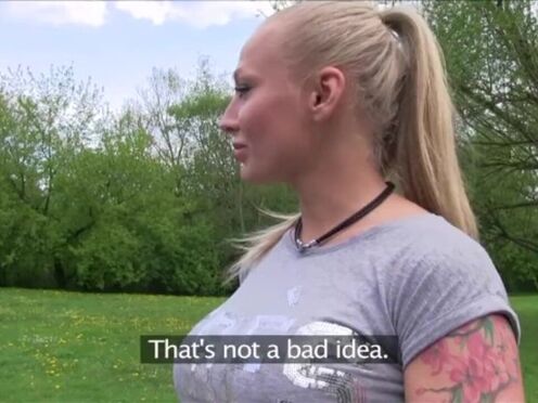 Titty Glamour Model's Outdoor Fuck