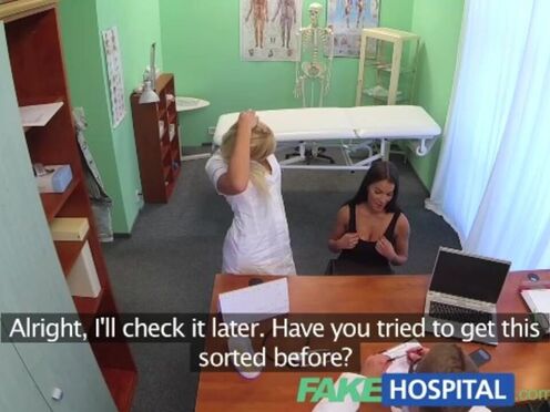 Titty Patient's Big Breasts Oiled & Examined Seductively