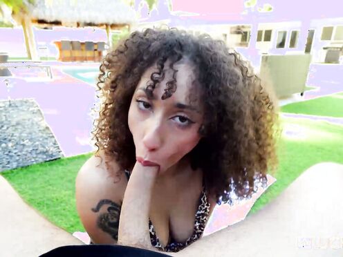 Cumming Latin: Kira Perez's Curly Ecstasy