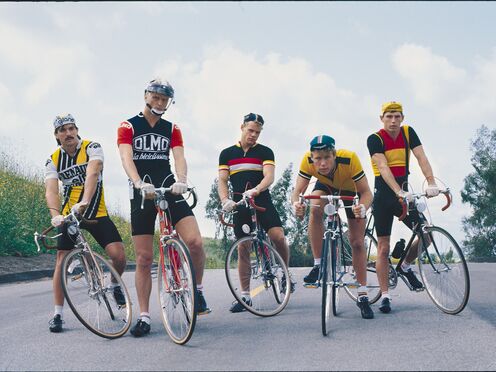 A group of bikers take a break & fuck in the barn.