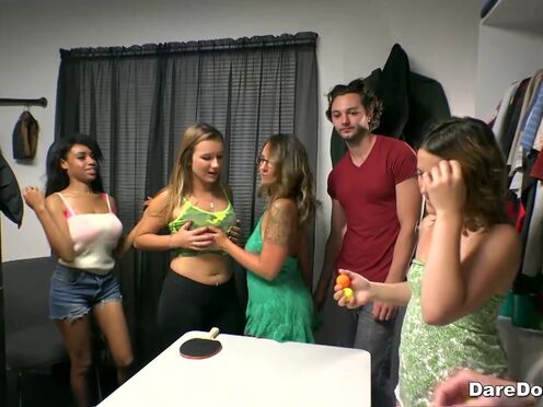 Ping pong party turns into university college group sex