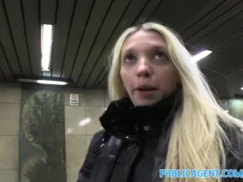 Pale Skinny Blonde's PublicAgent Hard Ride