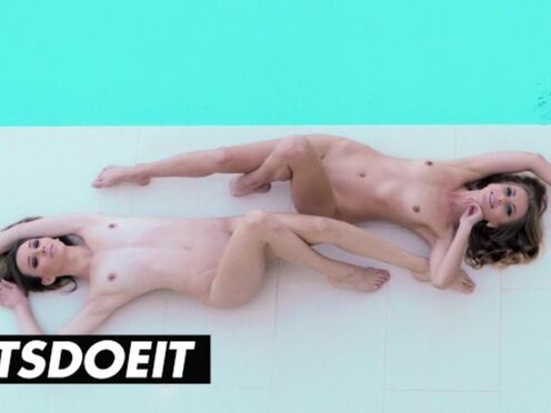 Morning Delight: European Step Sisters Embrace Lesbian Lust - A HOTTIE KNOWS