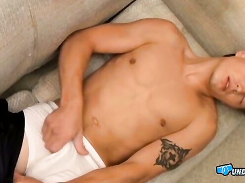 UndieTwinks: Jeremiah Johnson Pleasures Himself In Tight White Undies