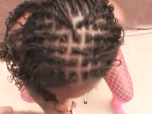 Big tittied ebony in fishnets