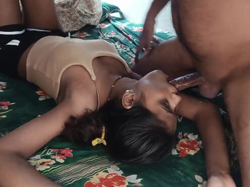 Deepthroat Blowjob  Indian Wifey Taking Cum In Mouth