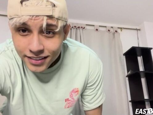 Sucking your nipples & jerking off a big Latina prick