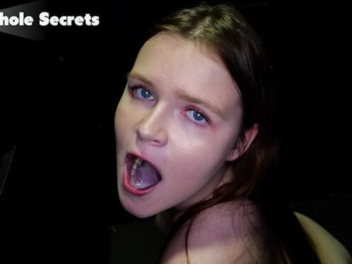 Russian Ava Marina Gulps Massive Loads at First Gloryhole