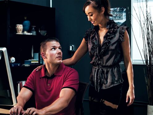 Desperate Asian MILF prof convinces a college girl to knock her up