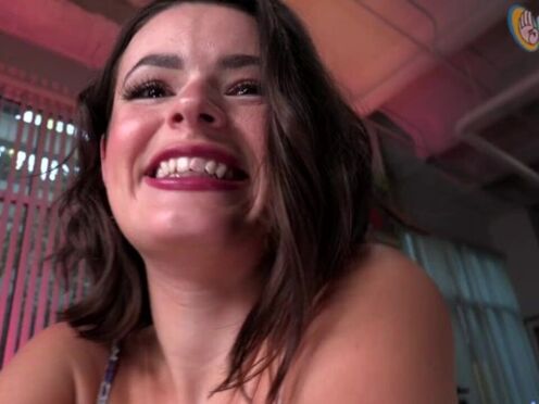 Dharma Jones gets her face drenched in the biggest load of her life!