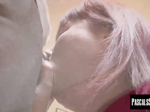 Heavy redhead bitch Donna Austin moans as her big ass is being pounded roughly by