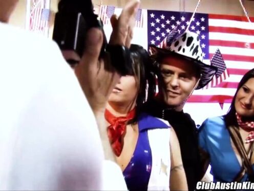 4 big tits boucing as Austin Kincaid & Brooke Haven ride cock