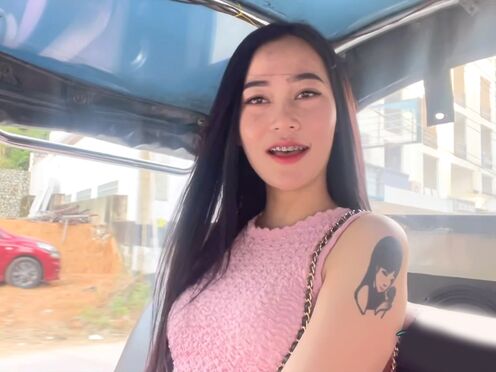Tiny Thai teen cutie picked up on the street & taken for a ride