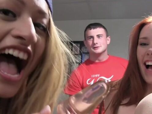 Strip Poker Shenanigans at Teen Dorm Party