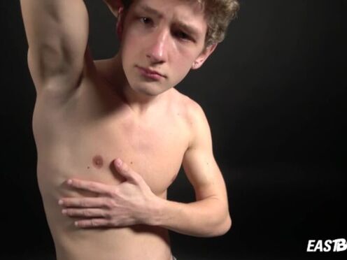 Solo handsome boy Alan McKenzie show his teen body