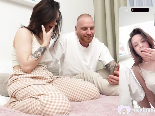 Two Horny Couples Fuck Each Other on Video Call at the Same Time
