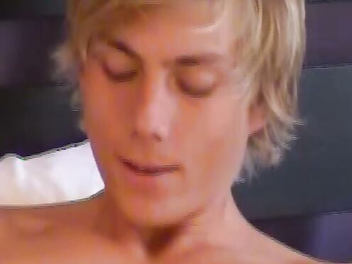Charming blonde twink home alone & jerks off his nice prick