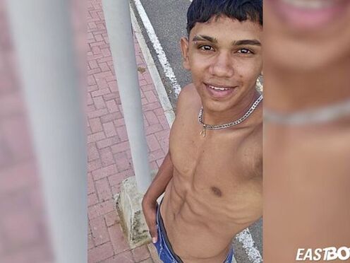 Super adorable latino boy with abs & big cock