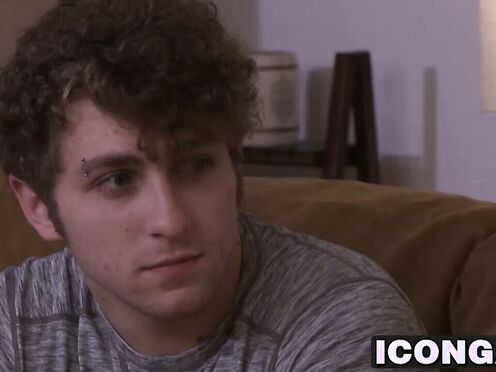 Bearded hunk dad shoving his huge dick into twink butt