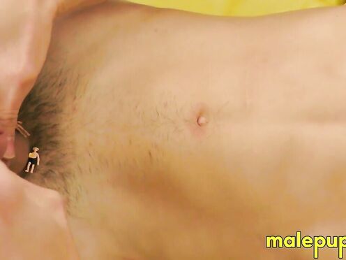 Deviant twink Frank Funsize teases himself with his toys