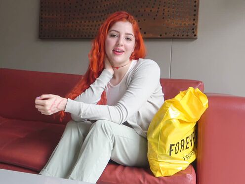 Adorable Pale Redhead Amateur Latin Banged