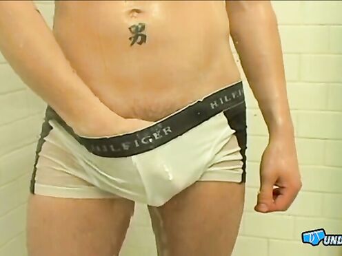UndieTwinks: Beau Marcus Heat Up The Bathroom With His White Undies
