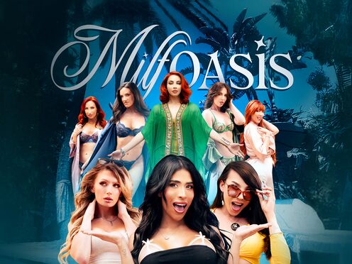 Three t-girls getting off at milf oasis