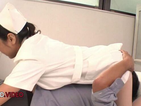 Asian Nurse's Rough Threesome