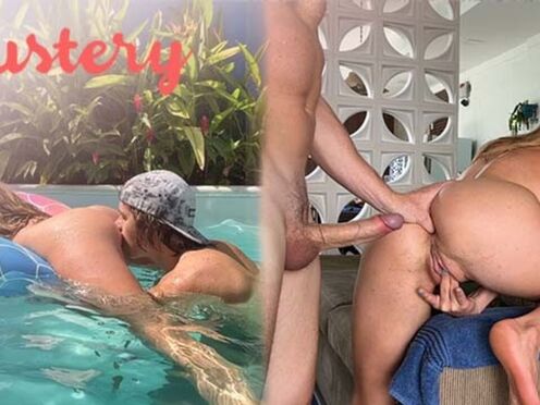 Big Titted Swim Bitch Takes Ass Pumping Plunge