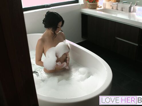 Brunette Latin Cami Strella Rides As Soon As She Finished Showering