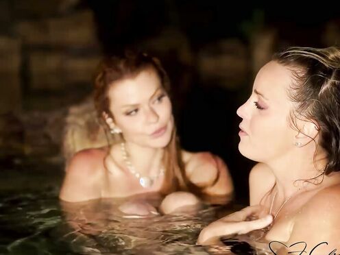 Charlie Forde Explores Lesbian Fun With Elly Clutch Inside The Pool