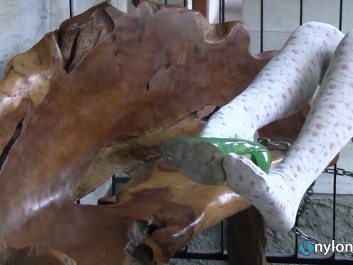 Sweet blonde models stunning stockings just for you