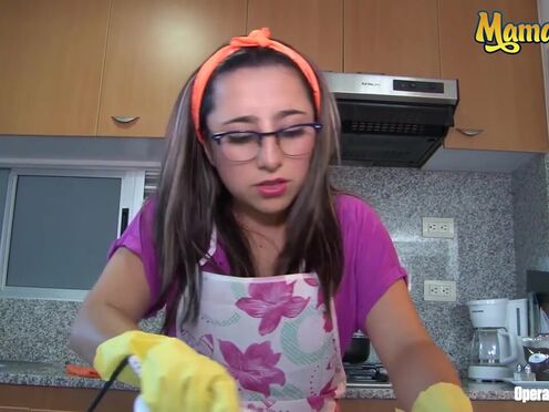 P-O-V Cleaning Lady Shines Meat 2