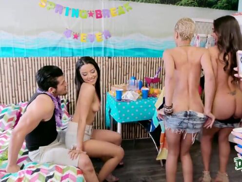 Fun summer party with dick-hungry sluts