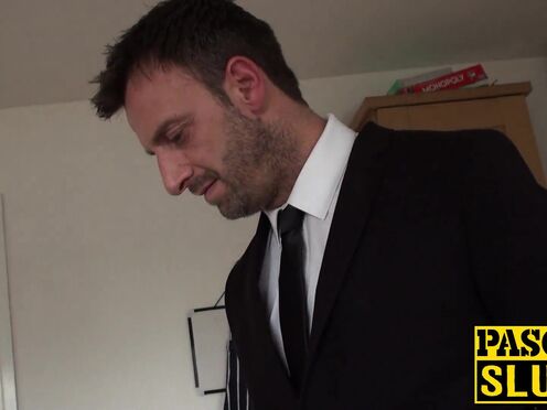 Dark haired cougar gets the hardest fuck session of a lifetime