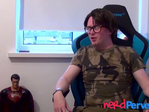 Big Boobed ginger Lucy Lane sucking prick at nerd casting